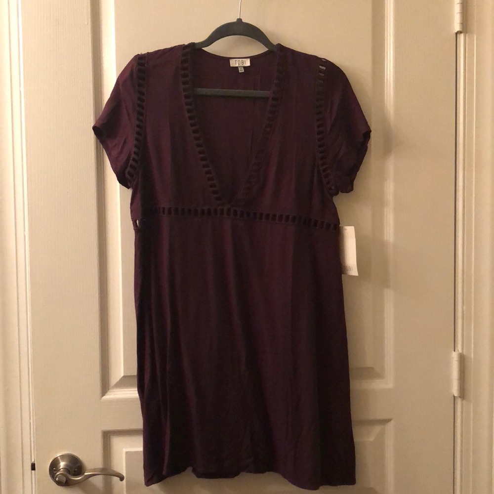 Purple dress with cutouts